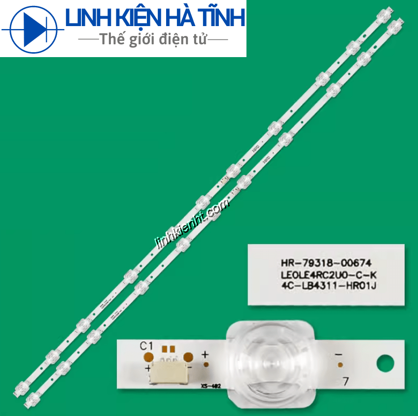 Bộ LED TIVI TCL 43S6500 43S6800 43P8 43P65 MỚI 100% HÀNG ZIN, BỘ 2 THANH, MỖI THANH 11 BÓNG 6V, DÀI 80,4cm